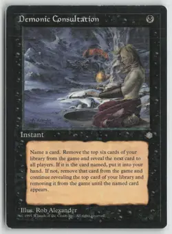 Demonic Consultation Moderately Played 9 Ice Age Magic: The Gathering - Image 1