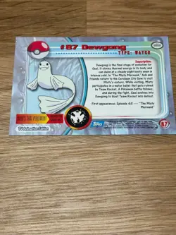 Dewgong #87 - Topps BLUE LOGO - Tv Animation - Non Holo POKEMON CARD - LP - Image 2