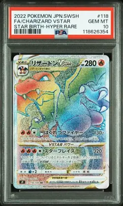 PSA 10 Charizard VSTAR HR 118/100 S9 Star Birth 2022 Pokemon Card Japanese - Image 1