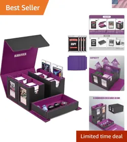 Card Deck Box for MTG with Commander Display, 5 in 1 Card Storage Box Fits 40... - Image 1
