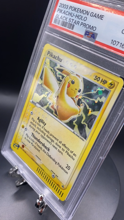 2003 Pokemon Card Black Star Promo #012 Pikachu Holo Swirls PSA 10 GEM MINT - Image 2