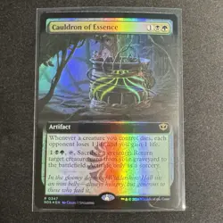 Cauldron of Essence (Extended Art) 347 NM FOIL Secrets of Strixhaven MTG B - Image 1