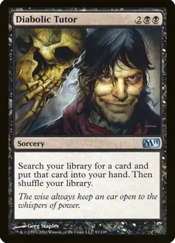 X 1 Diabolic Tutor NM-M M11 MTG Magic The Gathering - Image 1