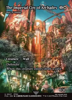 MTG Wall of Omens Borderless ** Final Fantasy: Through the Ages ** English - Image 1