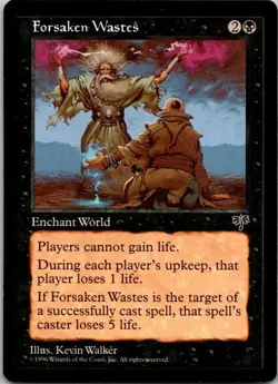 MTG Magic The Gathering Mirage Forsaken Wastes Played See Scan A - Image 1