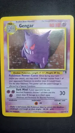 Gengar 11/110 Pokemon Card TCG Legendary Collection Holo Rare - Image 1
