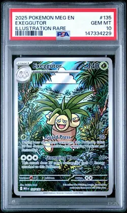 EXEGGUTOR 135/132 ILLUSTRATION RARE MEGA EVOLUTION POKEMON PSA 10 - Image 1