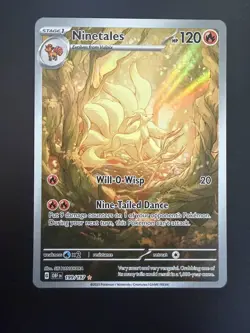 Pokemon TCG Ninetails Illustration Obsidian Flames Rare Card 199/197 - Image 1