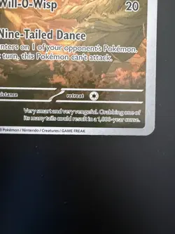 Pokemon TCG Ninetails Illustration Obsidian Flames Rare Card 199/197 - Image 4
