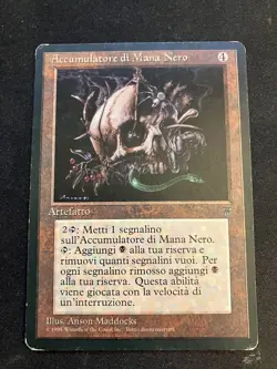 Black Mana Battery Italian Legends (Accumulatore Di Mana Nero) Rare Magic MTG - Image 1