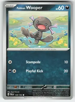Paldean Wooper 129/193 Common Paldea Evolved Pokemon Near Mint - Image 1