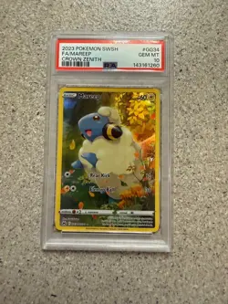 PSA 10 2023 Pokemon SWSH FA/Mareep Crown Zenith #GG34 NEW CERT 03/2026 - Image 1