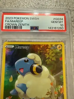 PSA 10 2023 Pokemon SWSH FA/Mareep Crown Zenith #GG34 NEW CERT 03/2026 - Image 2