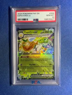 2024 POKEMON PAF EN-PALDEAN FATES #006 ESPATHRA EX PSA 10 - Image 1
