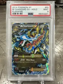 2014 POKEMON XY FLASHFIRE #69/106 M CHARIZARD EX PSA 9 - Image 1