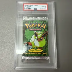 1999 Pokemon 1st Edition Jungle Booster Pack Flareon artwork PSA 10 New Case - Image 1