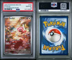 2025 Pokemon Mega Evolution Stufful Illustration Rare #154/132 PSA 10 - Image 3