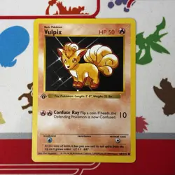 Pokemon TCG Vulpix 068/102 1st Edition Base Set (Shadowless) LP / NM - Image 1