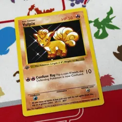 Pokemon TCG Vulpix 068/102 1st Edition Base Set (Shadowless) LP / NM - Image 2