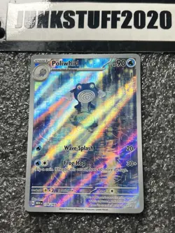 2023 Pokemon 151 Poliwhirl 176/165 Illustration Rare Holo Scarlet Violet mew en - Image 1