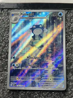 2023 Pokemon 151 Poliwhirl 176/165 Illustration Rare Holo Scarlet Violet mew en - Image 2