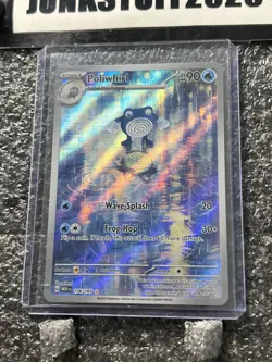 2023 Pokemon 151 Poliwhirl 176/165 Illustration Rare Holo Scarlet Violet mew en - Image 4