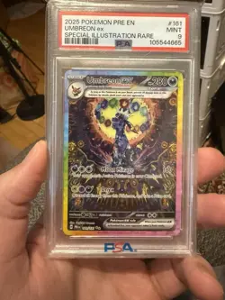 2025 POKEMON PRE EN-PRISMATIC EVOLUTIONS #161 UMBREON EX SIR PSA 9 - Image 1