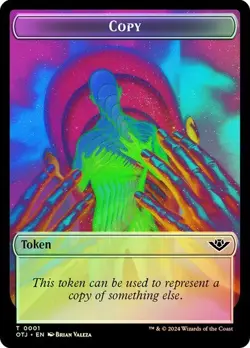 2x Foil Copy/Mercenary Token, OTJ Tokens, MTG, 2 pack, Magic - Image 1