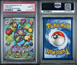 2025 POKEMON PFL EN-PHANTASMAL FLAMES ILLUSTRATION RARE #107 AMBIPOM PSA 10 - Image 3