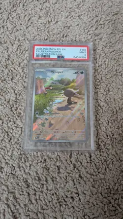 Paldean Wooper 102/094 PSA 9 2025 Pokemon Phantasmal Flames Illustration Rare - Image 1