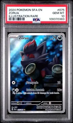 Pokemon TCG Zorua 075/064 Shrouded Fable Illustration Rare PSA 10 - Image 1