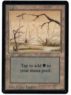 MtG Beta Swamp (B) Magic the Gathering Free Shipping - Image 1