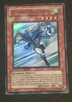 Yu-Gi-Oh! TCG Elemental Hero Stratos JUMP-EN012 Ultra Rare Limited NM - Image 1