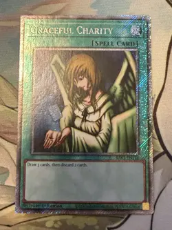 Yugioh Graceful Charity RA03-EN116 Platinum Secret Rare - Image 1