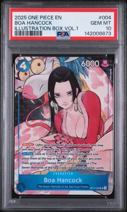 2025 ONE PIECE PROMOS ILLUSTRATION BOX VOL.1BOA HANCOCK 004 PSA 10 - Image 1