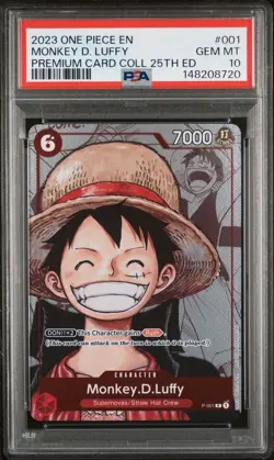 2023 One Piece Premium Bandai Collection 25th Edition Monkey D. Luffy PSA 10 - Image 3