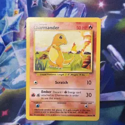 Pokemon TCG Charmander Base Set, Unlimited Common Card 46/102, 1999 Vintage LP - Image 2