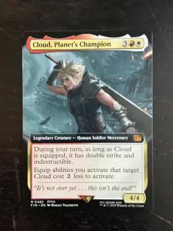 MTG Final Fantasy English Cloud, Planet's Champion Extended Art 0482 Non-Foil - Image 1