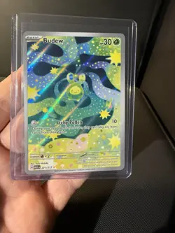 Pokemon TCG Budew Full Art Holo Card 221/217 Basic Plant 30 HP 2024 - Image 1