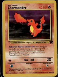 Charmander Common Team Rocket 50/82 Fire Unlimited Pokemon Card - Image 1