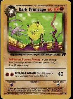 Dark Primeape Uncommon Team Rocket 43/82 Fighting Unlimited Pokemon Card - Image 1