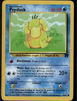 Psyduck Common Team Rocket 65/82 Water Unlimited Pokemon Card - Image 1