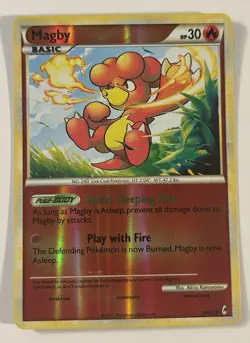 Pokemon Card - Magby Call of Legends 46/95 Reverse Holo Uncommon LP - Image 1