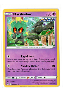 Marshadow 080/203 Cosmos Holo Rare Card Pokemon TCG SWSH07: Evolving Skies - NM+ - Image 1