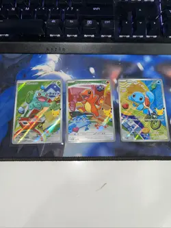 MINT Pokemon TCG First Partner Illustration Series 1 KANTO Gen 1 Starters Cards - Image 1