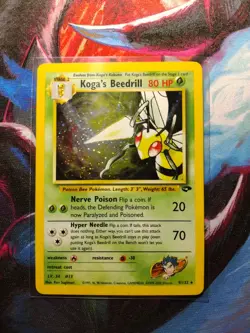 Pokemon TCG Koga's Beedrill Gym Challenge Holo Rare Card 9/132 Unlimited Vintage - Image 1