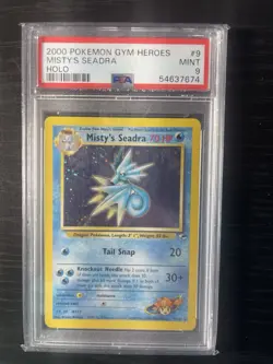 Pokemon Misty's Seadra Gym Heroes Holo Rare #9/132 PSA 9 2000 TCG Card - Image 1