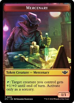 2x Foil Sheep/Mercenary Token, OTJ Tokens, MTG, 2 pack, Magic - Image 2