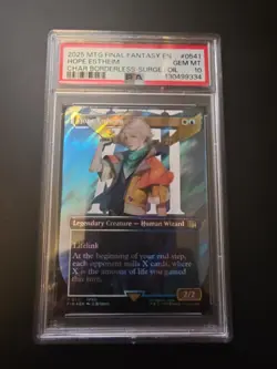 2025 MTG FINAL FANTASY CHARACTER BORDERLESS-SURGE FOIL #0541 HOPE ESTHEIM PSA 10 - Image 1