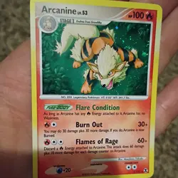 Arcanine 1/111 Rising Rivals Holo Rare Pokemon Card 2009 English + Growlithe - Image 1